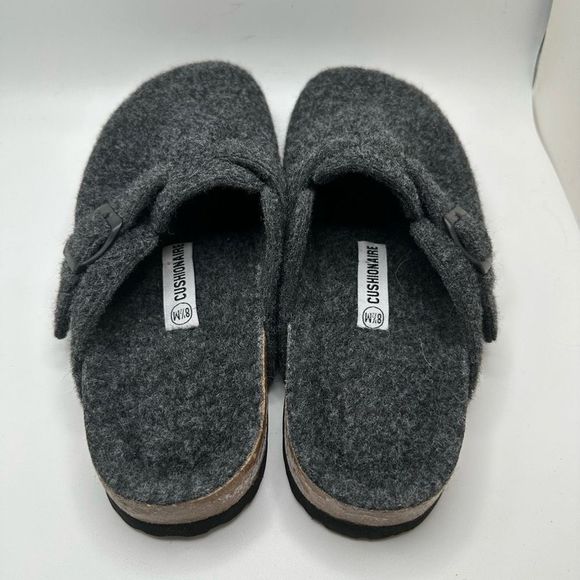CUSHIONAIRE Womens Clog 8.5 GRAY WOOL - Picture 4 of 7
